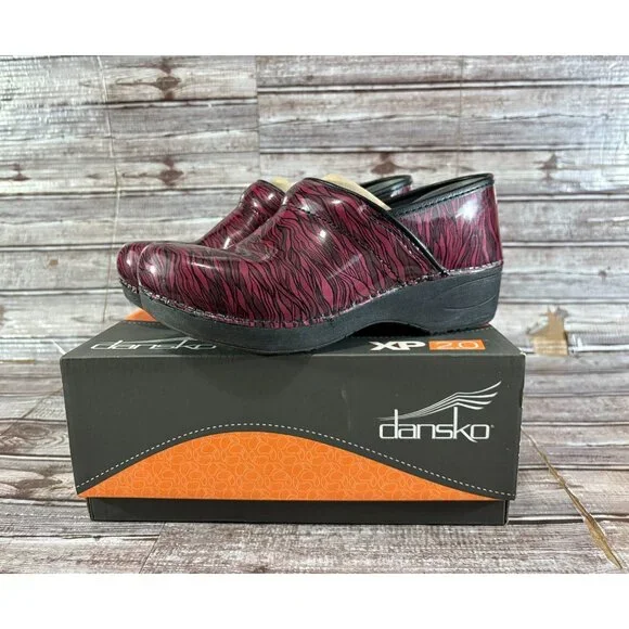 Dansko XP 2.0 Clogs Patent Leather Size 38 US 7.5 - 8 color wavy - Picture 2 of 9